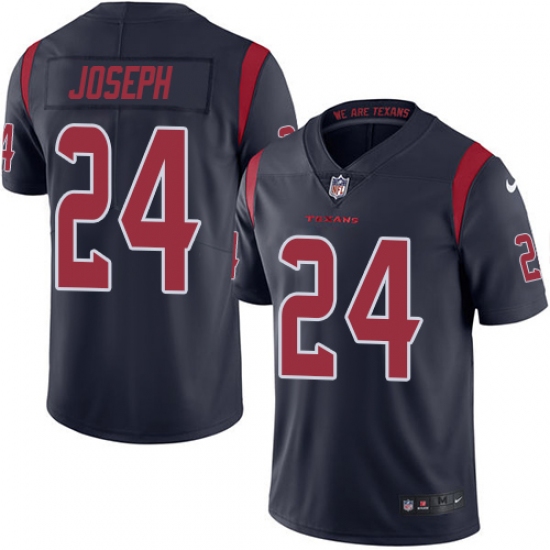 Men's Nike Houston Texans #24 Johnathan Joseph Limited Navy Blue Rush Vapor Untouchable NFL Jersey - Ujersey