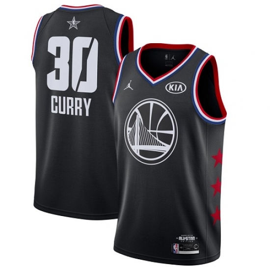 Youth Nike Golden State Warriors #30 Stephen Curry Black Basketball Jordan Swingman 2019 All-Star Game Jersey - Ujersey