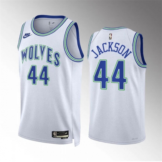 Men's Minnesota Timberwolves #44 Justin Jackson White 2023-24 Classic Edition Stitched Jersey - Ujersey