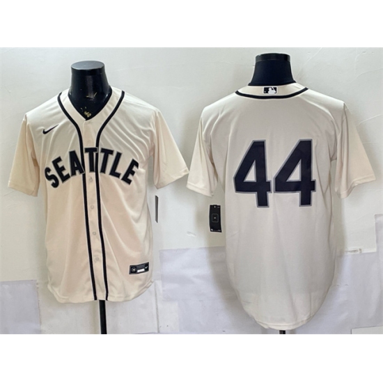 Men's Seattle Mariners #44 Julio Rodríguez Cream Alternate Stitched Baseball Jersey - Ujersey