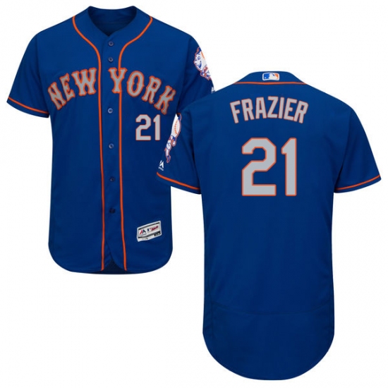 Men's Majestic New York Mets #21 Todd Frazier Royal/Gray Alternate Flex Base Authentic Collection MLB Jersey - Ujersey