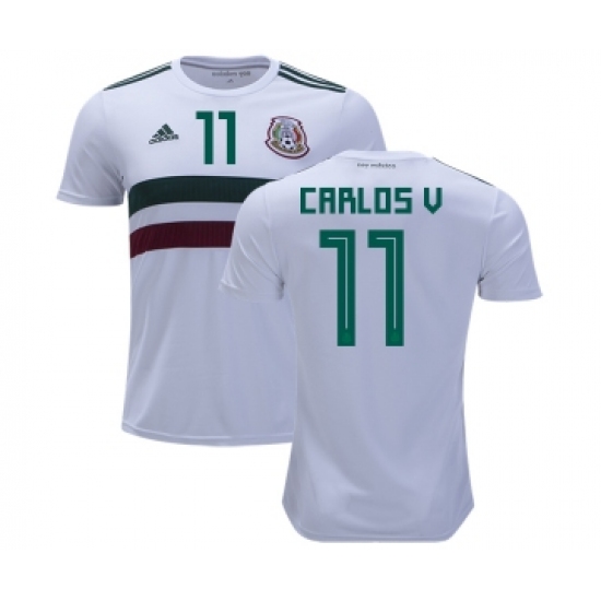 Mexico #11 Carlos V Away Kid Soccer Country Jersey