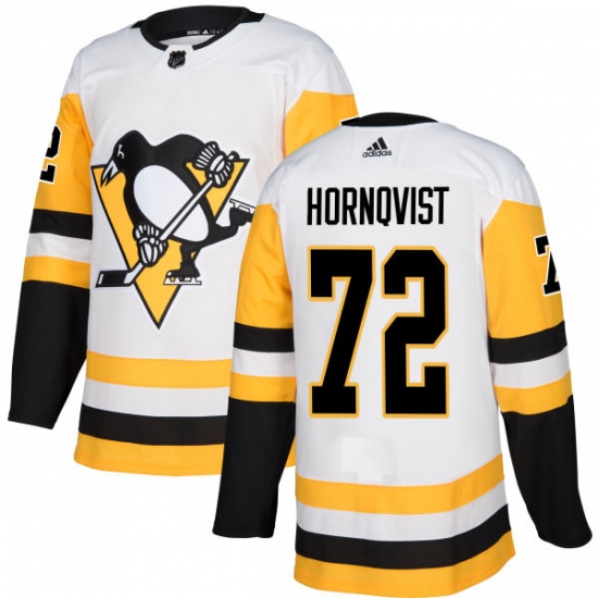 Women's Adidas Pittsburgh Penguins #72 Patric Hornqvist Authentic White Away NHL Jersey - Ujersey