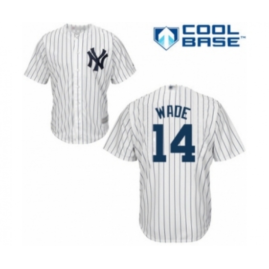 Youth New York Yankees #14 Tyler Wade Authentic White Home Baseball Player Jersey - Ujersey