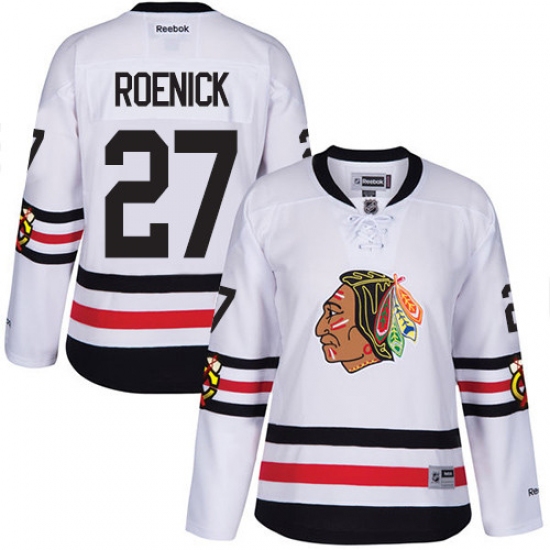 Women's Reebok Chicago Blackhawks #27 Jeremy Roenick Premier White 2017 Winter Classic NHL Jersey - Ujersey