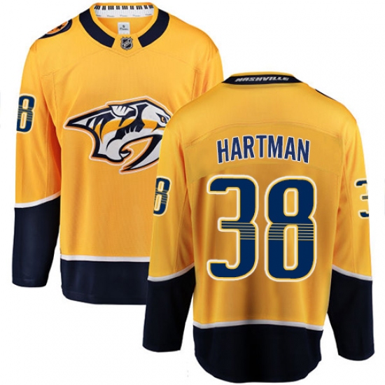 Youth Nashville Predators #38 Ryan Hartman Fanatics Branded Gold Home Breakaway NHL Jersey - Ujersey