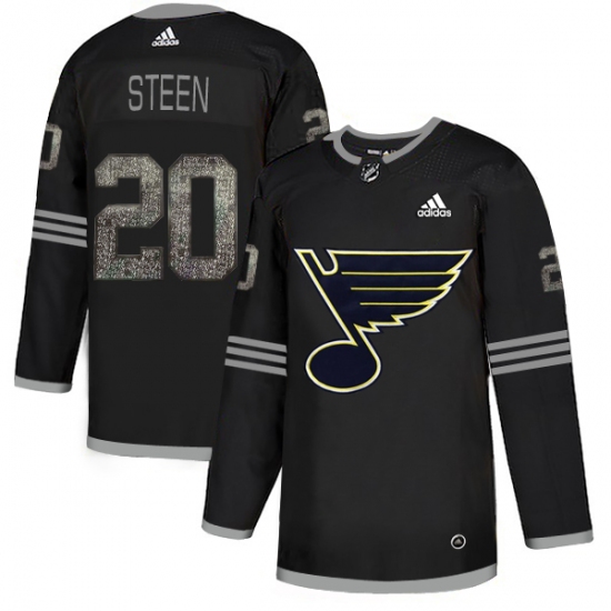 Men's Adidas St. Louis Blues #20 Alexander Steen Black Authentic Classic Stitched NHL Jersey - Ujersey