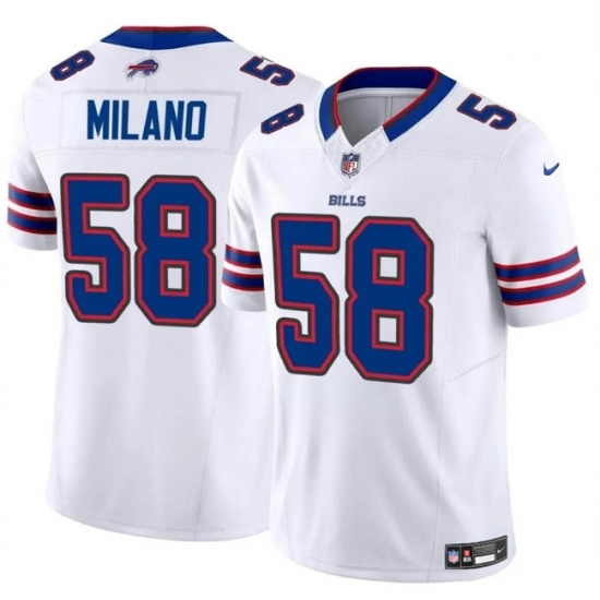 Men's Buffalo Bills #58 Matt Milano White 2024 F.U.S.E. Vapor Untouchable Limited Stitched Football Jersey - Ujersey