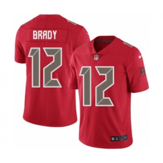Youth Tampa Bay Buccaneers #12 Tom Brady Limited Red Rush Vapor Untouchable Football Jersey - Ujersey