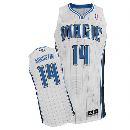 Men's Adidas Orlando Magic #14 D.J. Augustin Authentic White Home NBA Jersey - Ujersey