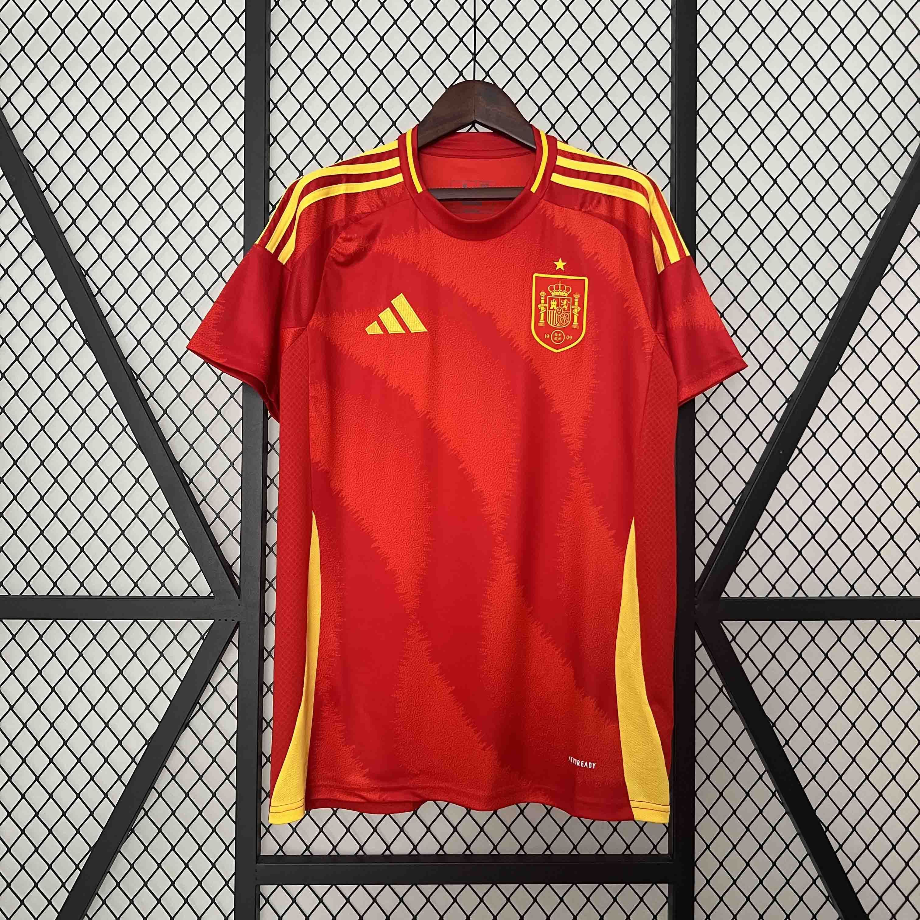 Spain Soccer Jersey Home Custom Shirt EURO 2024 - ujerseystore
