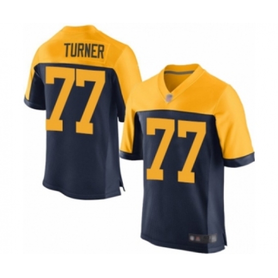 Men's Green Bay Packers #77 Billy Turner Elite Navy Blue Alternate Football Jersey - Ujersey