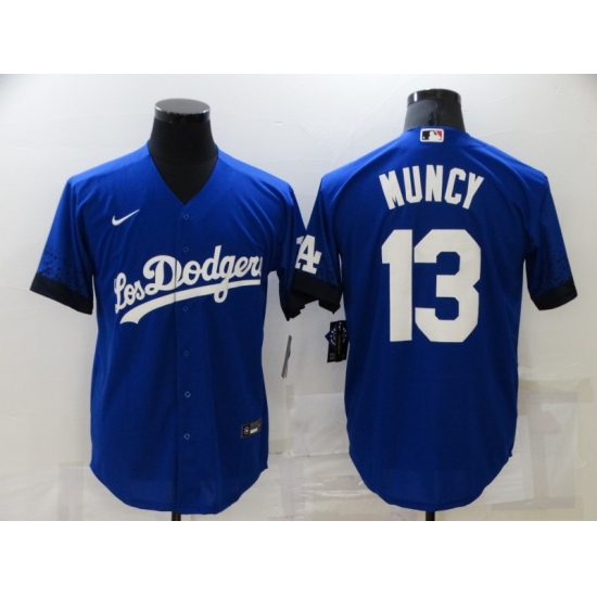 Men's Los Angeles Dodgers #13 Max Muncy Blue Game City Player Jersey - Ujersey