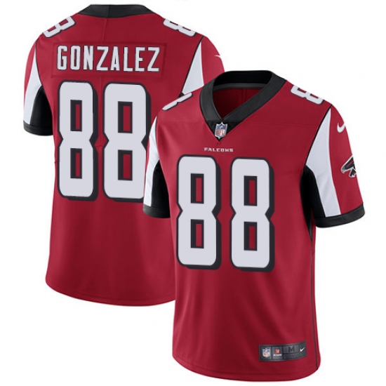 Youth Nike Atlanta Falcons #88 Tony Gonzalez Red Team Color Vapor Untouchable Limited Player NFL Jersey - Ujersey