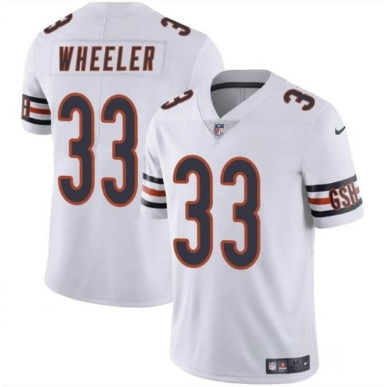 Men's Chicago Bears #33 Ian Wheeler White Vapor Football Stitched Jersey - Ujersey