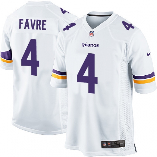 Men's Nike Minnesota Vikings #4 Brett Favre Game White NFL Jersey - Ujersey