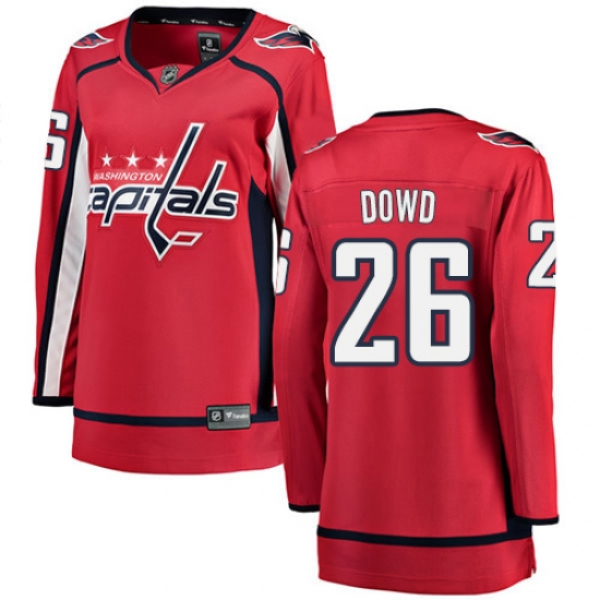Women's Washington Capitals #26 Nic Dowd Fanatics Branded Red Home Breakaway NHL Jersey - Ujersey