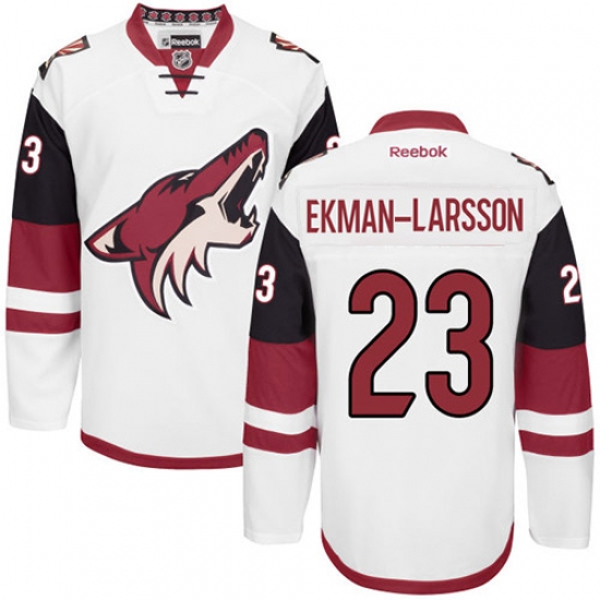 Men's Reebok Arizona Coyotes #23 Oliver Ekman-Larsson Authentic White Away NHL Jersey - Ujersey