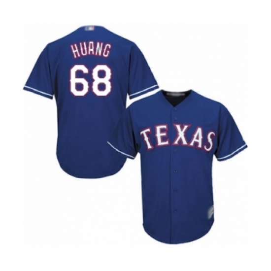 Youth Texas Rangers #68 Wei-Chieh Huang Authentic Royal Blue Alternate 2 Cool Base Baseball Player Jersey - Ujersey