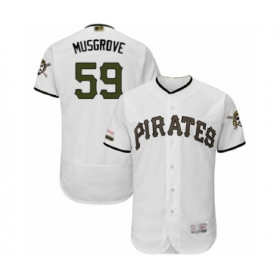 Men's Pittsburgh Pirates #59 Joe Musgrove White Alternate Authentic Collection Flex Base Baseball Player Jersey - Ujersey