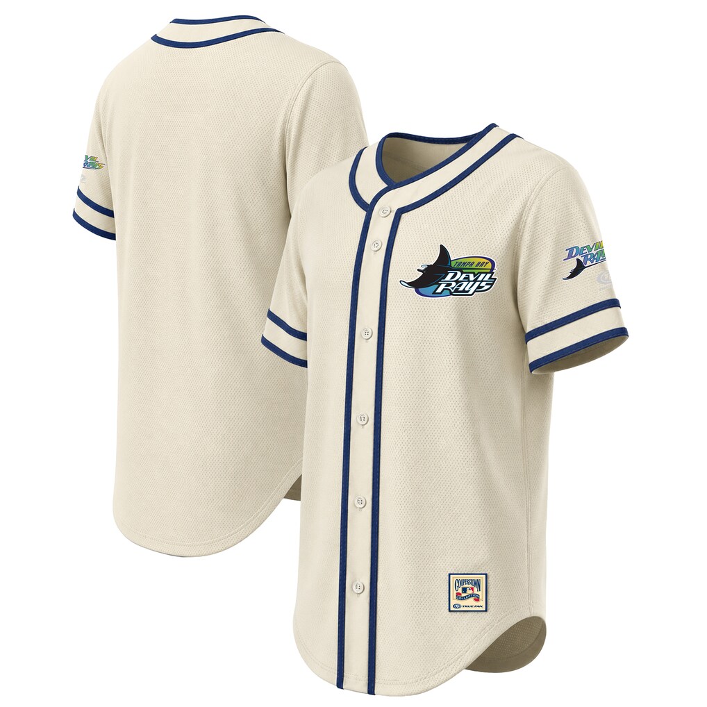 Men's Tampa Bay Rays Stitches Natural Throwback Fashion Jersey - Ujersey