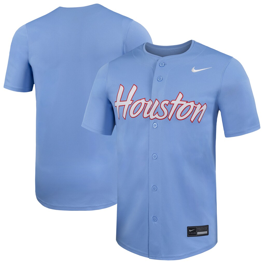 Men's Nike Light Blue Houston Cougars Limited Baseball Jersey - Ujersey