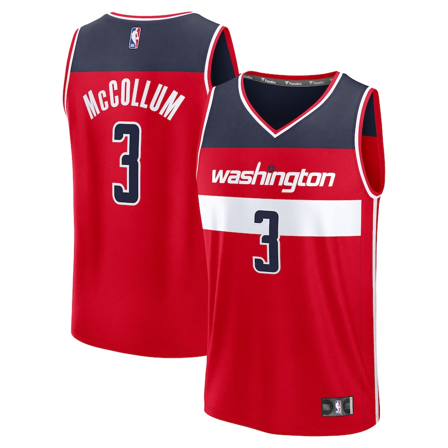 Men's Washington Wizards CJ McCollum Fanatics Red Fast Break Replica Player Jersey - Icon Edition - Ujersey