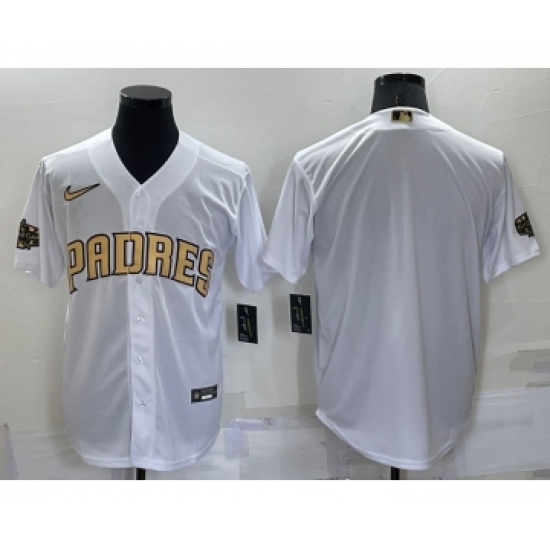 Men's San Diego Padres Blank White 2022 All Star Stitched Cool Base Nike Jersey - Ujersey