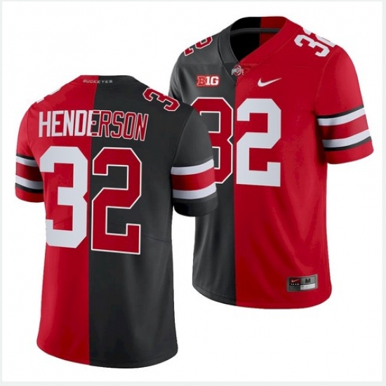 Ohio State Buckeyes #32 TreVeyon Henderson Scarlet Football Jersey - Ujersey