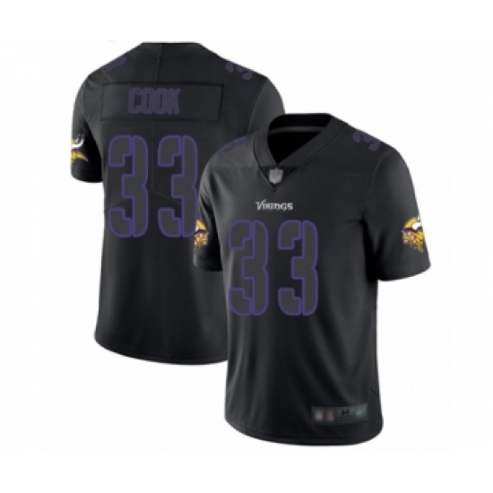 Men's Minnesota Vikings #33 Dalvin Cook Limited Black Rush Impact Football Jersey - Ujersey
