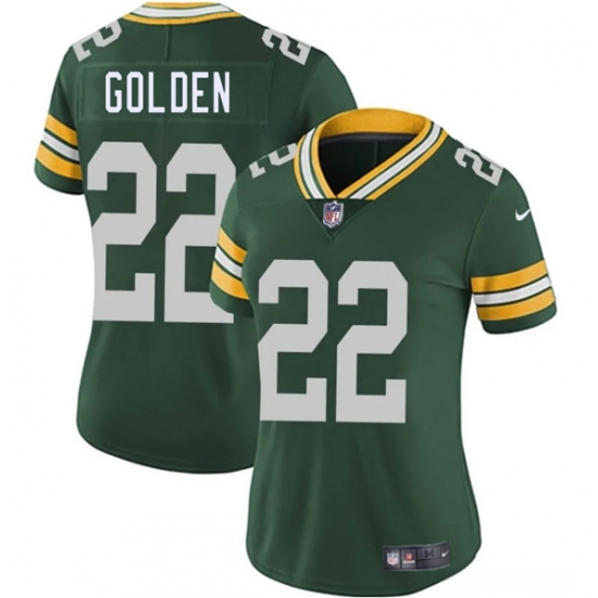 Women's Green Bay Packers #22 Matthew Golden Green 2025 Vapor Untouchable Limited Football Stitched Jersey(Run Small) - Ujersey