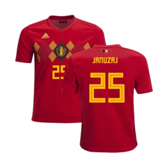 Belgium #25 Januzaj Home Kid Soccer Country Jersey