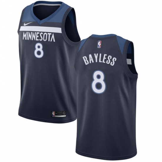 Youth Nike Minnesota Timberwolves #8 Jerryd Bayless Swingman Navy Blue NBA Jersey - Icon Edition - Ujersey