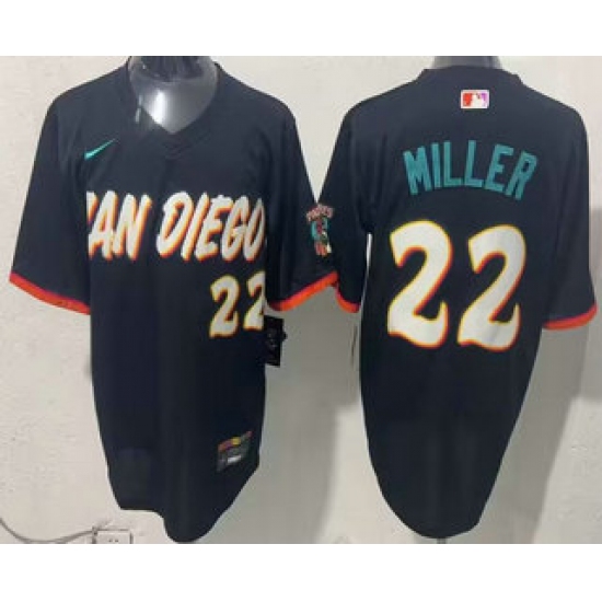 Men's San Diego Padres #22 Mason Miller Black 2026 City Connect Stadium Jersey - Ujersey