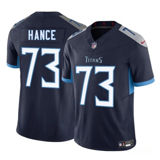 Men's Tennessee Titans #73 Blake Hance Navy 2025 F.U.S.E. Vapor Limited Football Stitched Jersey - Ujersey