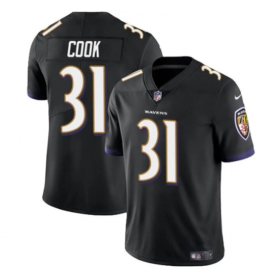 Youth Baltimore Ravens #31 Dalvin Cook Black Stitched Jersey - Ujersey