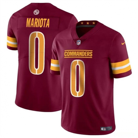 Men's Washington Commanders #0 Marcus Mariota Burgundy Vapor Limited Football Stitched Jersey - Ujersey