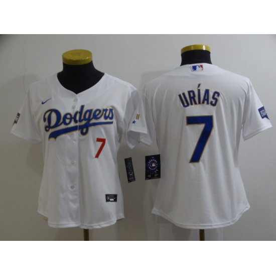 Women's Nike Los Angeles Dodgers #7 Julio Urias White Series Champions Jersey - Ujersey