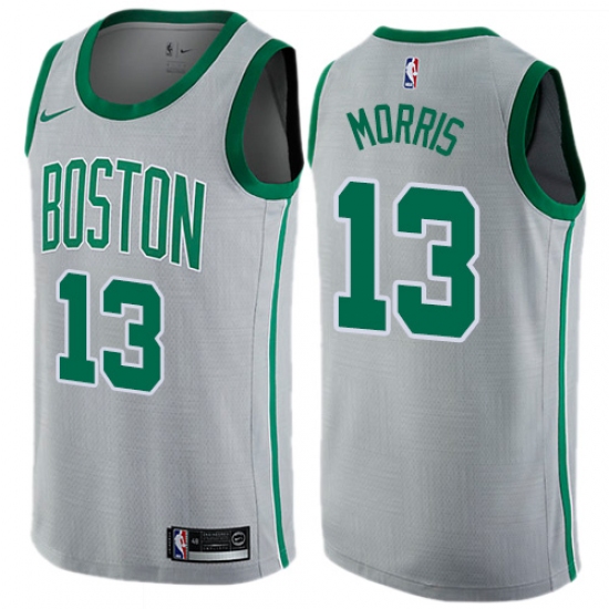Women's Nike Boston Celtics #13 Marcus Morris Swingman Gray NBA Jersey - City Edition - Ujersey