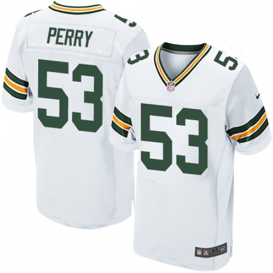 Men's Nike Green Bay Packers #53 Nick Perry Elite White NFL Jersey - Ujersey