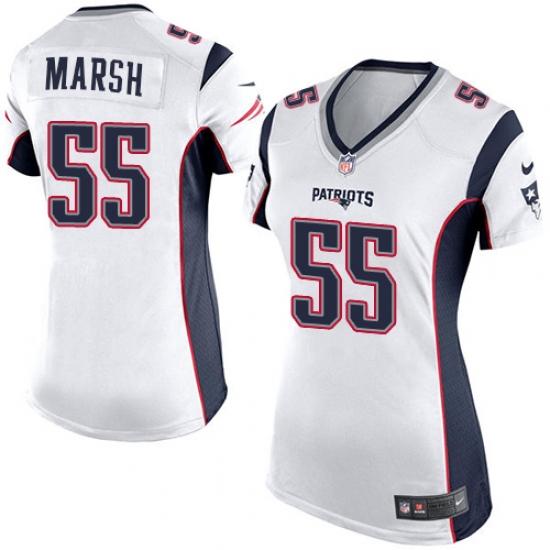 Women's Nike New England Patriots #55 Cassius Marsh Game White NFL Jersey - Ujersey