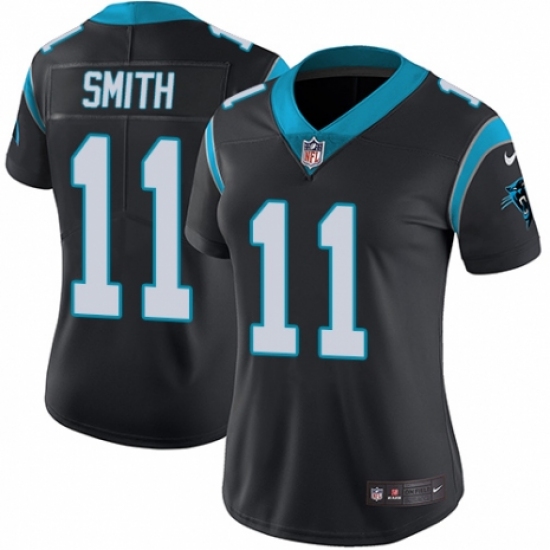 Women's Nike Carolina Panthers #11 Torrey Smith Black Team Color Vapor Untouchable Limited Player NFL Jersey