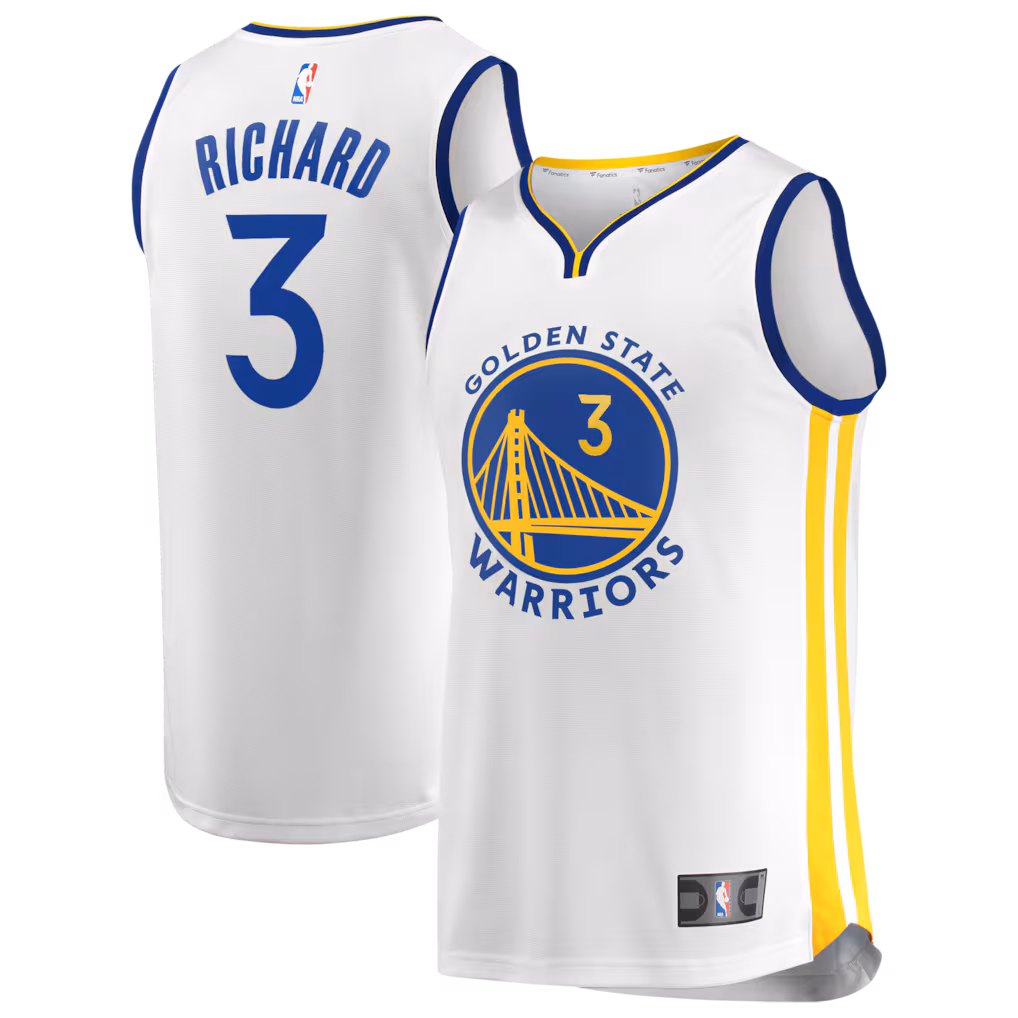 Men's Golden State Warriors Will Richard Fanatics White Fast Break Replica Jersey - Association Edition