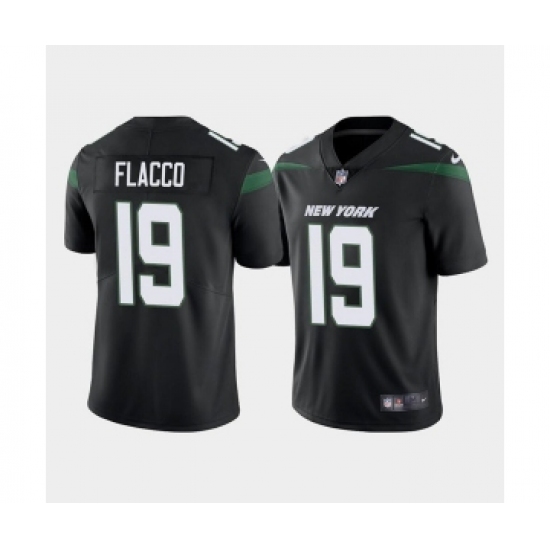 Men's New York Jets #19 Joe Flacco Black Vapor Limited Stitched Jersey - Ujersey