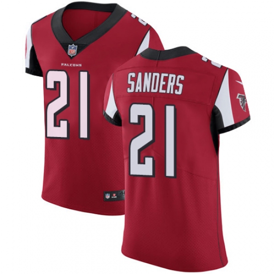 Men's Nike Atlanta Falcons #21 Deion Sanders Red Team Color Vapor Untouchable Elite Player NFL Jersey - Ujersey