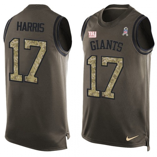 Men's Nike New York Giants #17 Dwayne Harris Limited Green Salute to Service Tank Top NFL Jersey - Ujersey