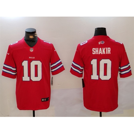 Men's Buffalo Bills #10 Khalil Shakir Red Vapor Untouchable Limited Stitched Jersey - Ujersey