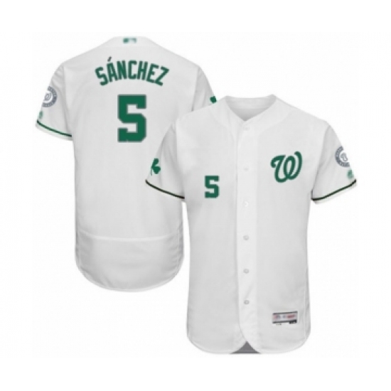Men's Washington Nationals #5 Adrian Sanchez White Celtic Flexbase Authentic Collection Baseball Player Jersey - Ujersey