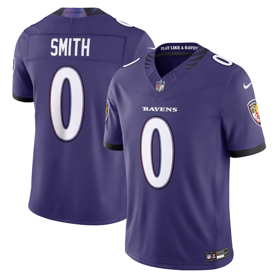 Men's Baltimore Ravens Roquan Smith Nike Purple Team Vapor F.U.S.E. Stitched Limited Jersey