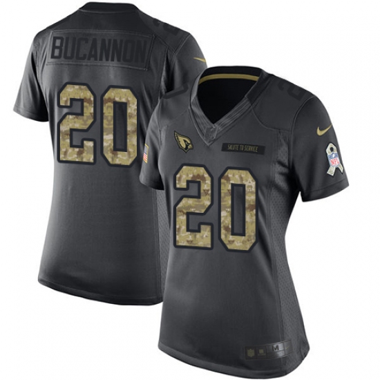 Women's Nike Arizona Cardinals #20 Deone Bucannon Limited Black 2016 Salute to Service NFL Jersey - Ujersey